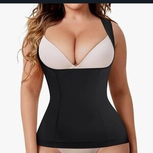 REDPAI Underbust Shapewear Women size XL Black Fitted Tank Slimming Wide Straps